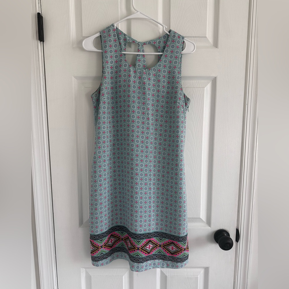 Skies Are Blue Sleeveless Sheath Dress Blue Gray
